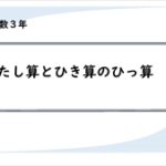 算数プリント３年生　たし算とひき算のひっ算